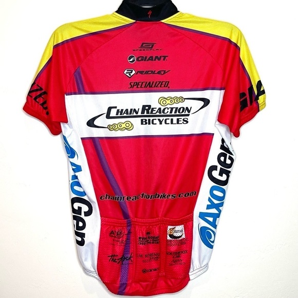 🔥 Canari Full Zip Mens Cycling Jersey M Red - Picture 4 of 6